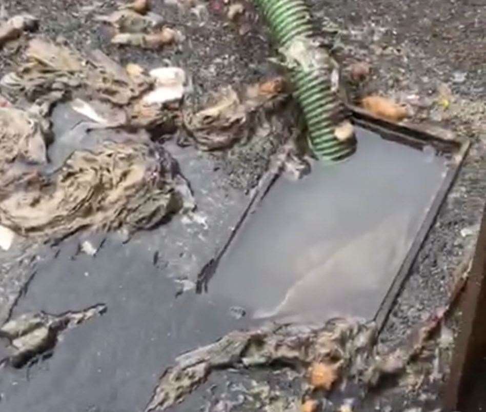 Tampons, wet wipes and faeces came up through the drain, through the house and onto the street