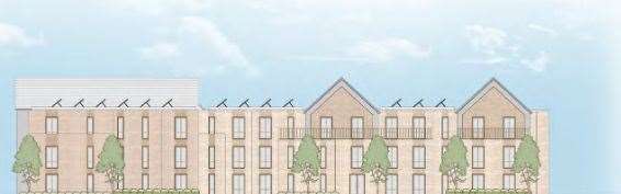 A drawing of the proposed design of the retirement blocks at the development. Picture: Quinn Estates