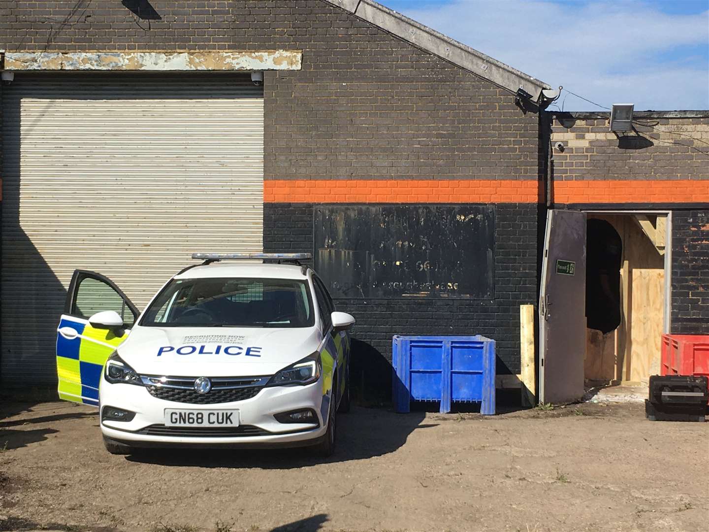 Police at suspected cannabis farm at Queenborough Industrial Estate off Rushenden Road