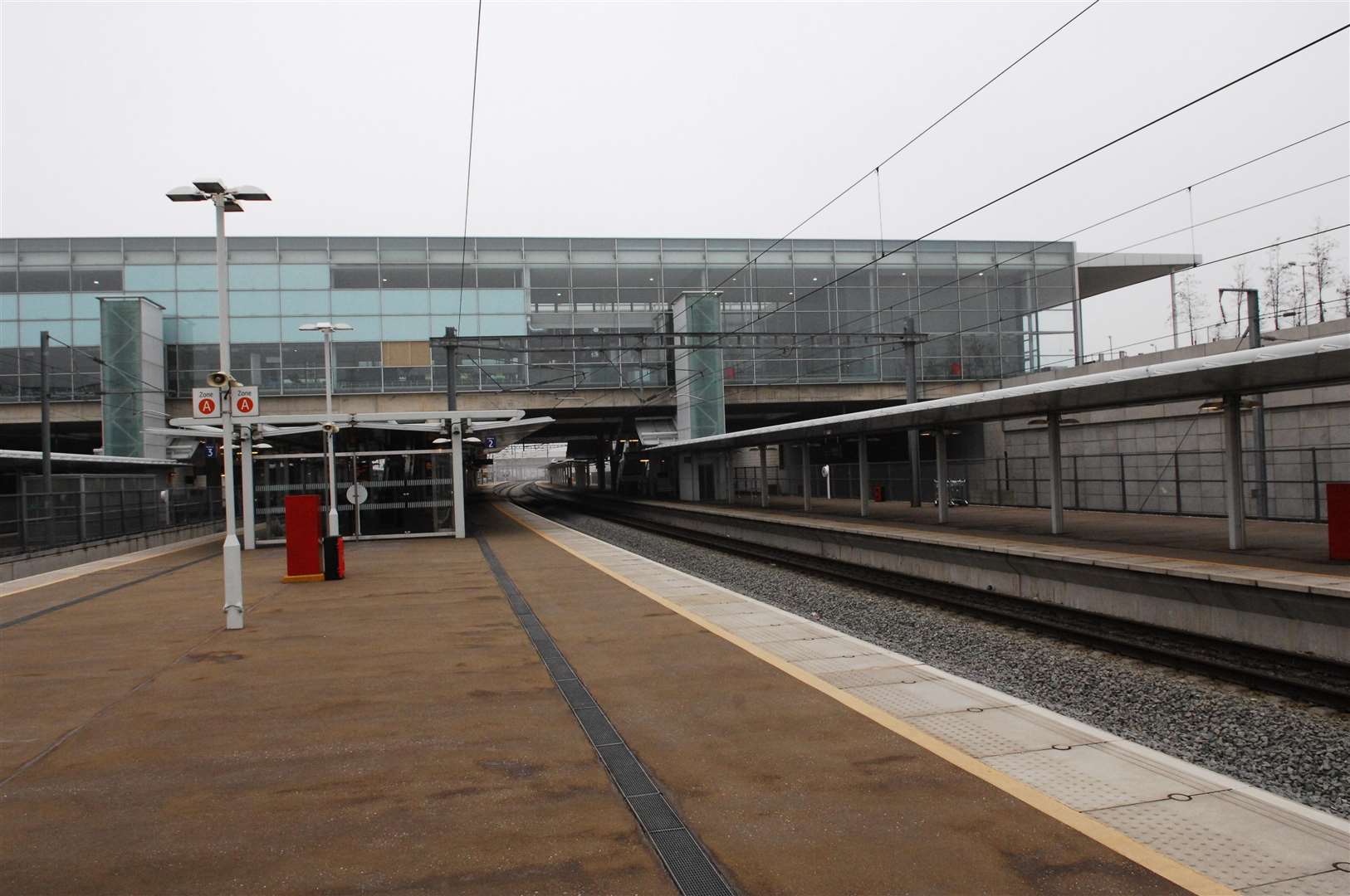 The officers were at Ebbsfleet international train station