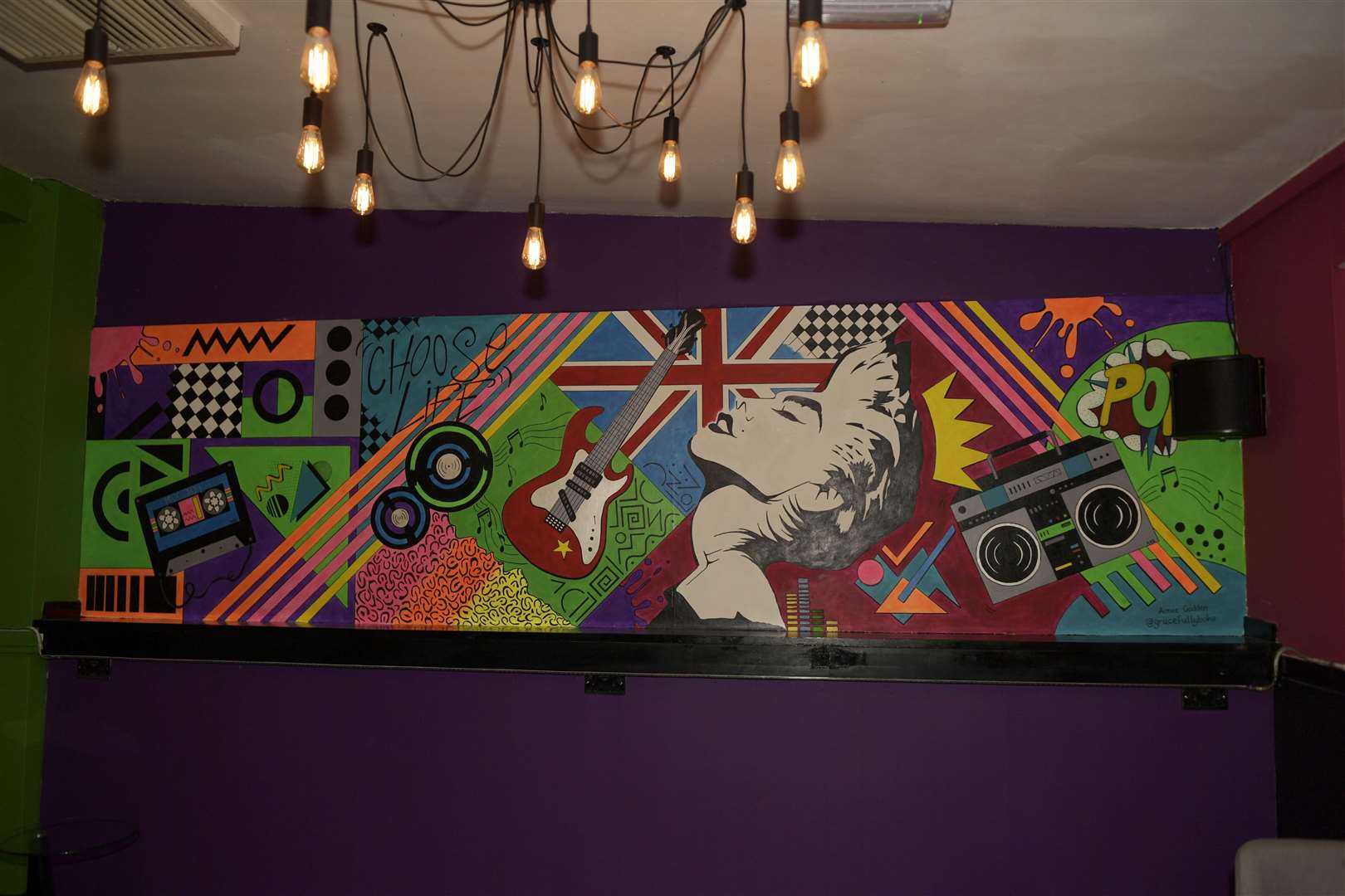 Eye-catching artwork features in the town centre bar