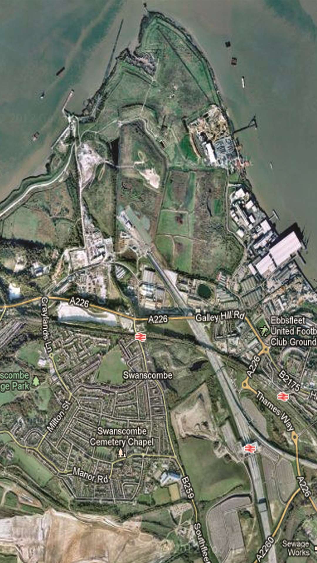 The theme park would be built on the Swanscombe Peninsula