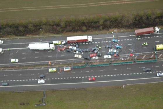 The M40 crash involved more than 30 vehicles