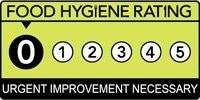 The site has been handed a zero-star food hygiene score