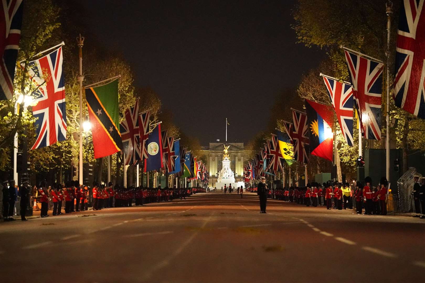 Rehearsals took place after midnight on Wednesday (James Manning/PA)