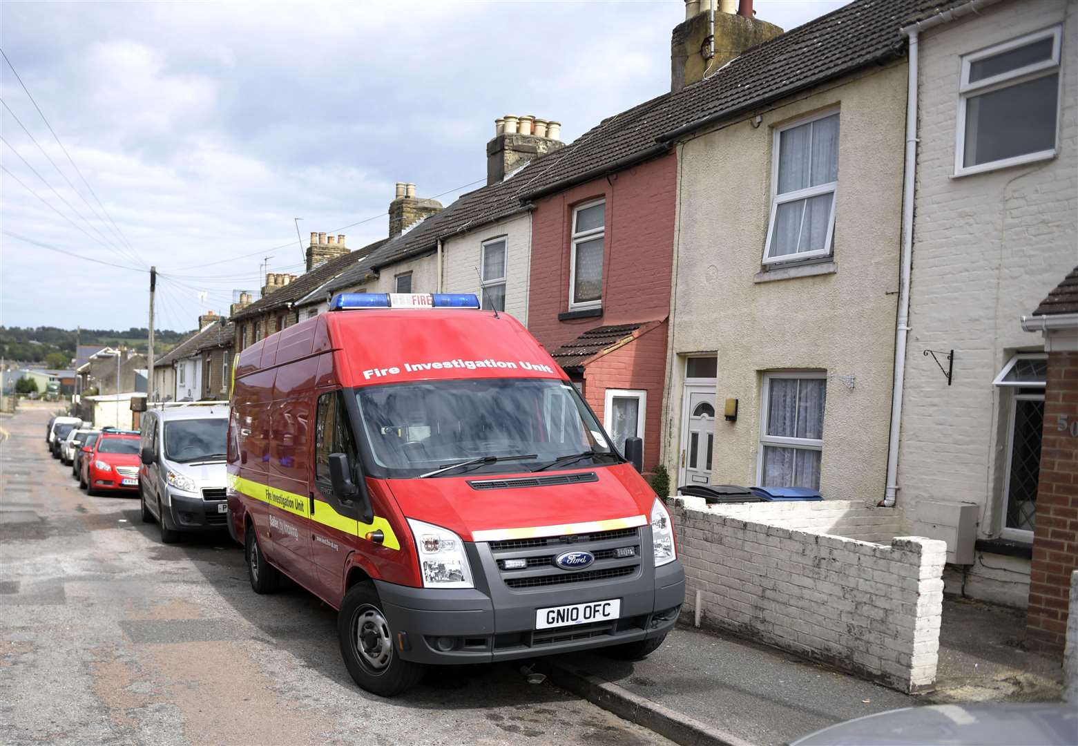 Primrose Road in Dover pictured on Friday after the house fire Picture: Barry Goodwin