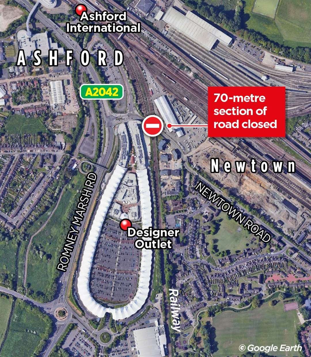 Newtown Road in Ashford closed for almost seven weeks and reopened on September 5