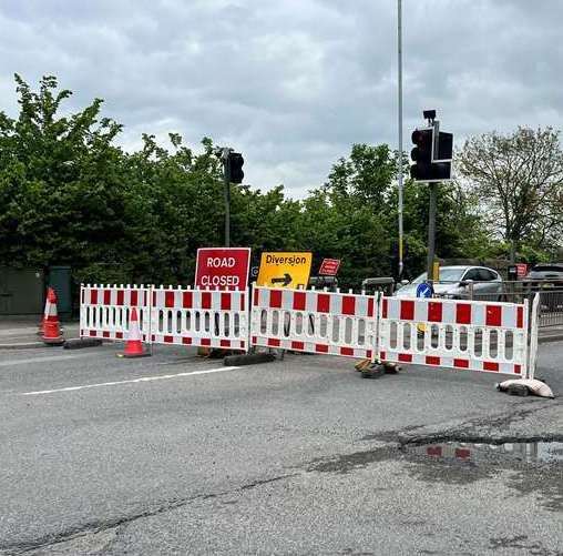 The cliff collapse has forced the closure of Galley Hill Road