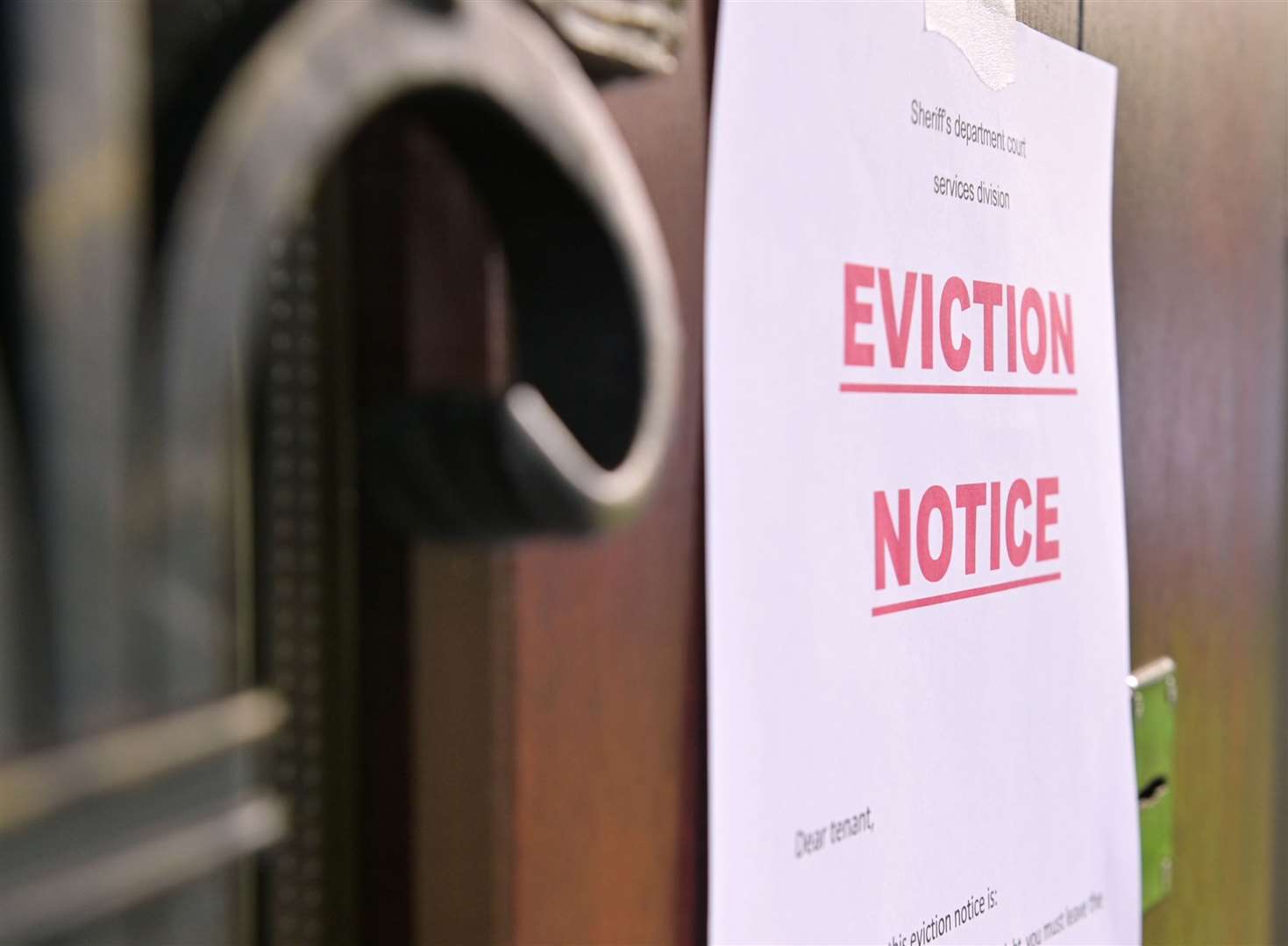 An increasing number of evictions are taking place