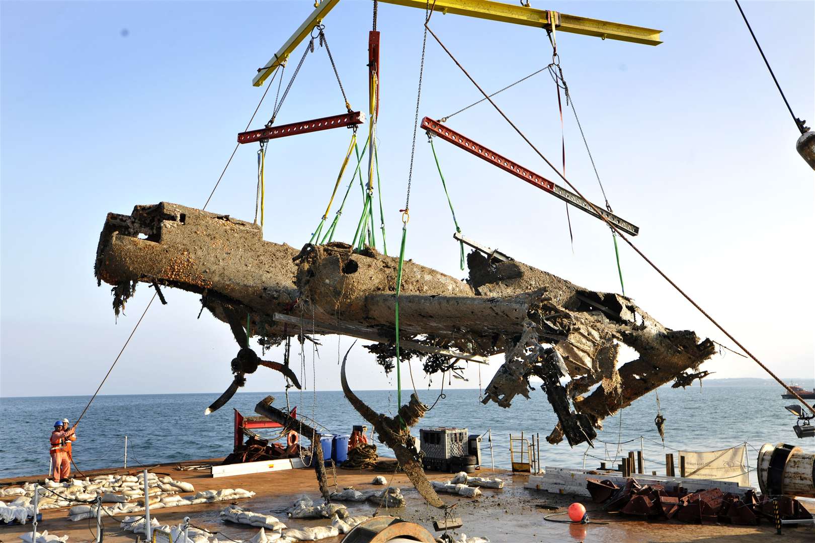 A Dornier 17 was recovered from the waters in 2013. Picture: Trustees of the Royal Air Force Museum