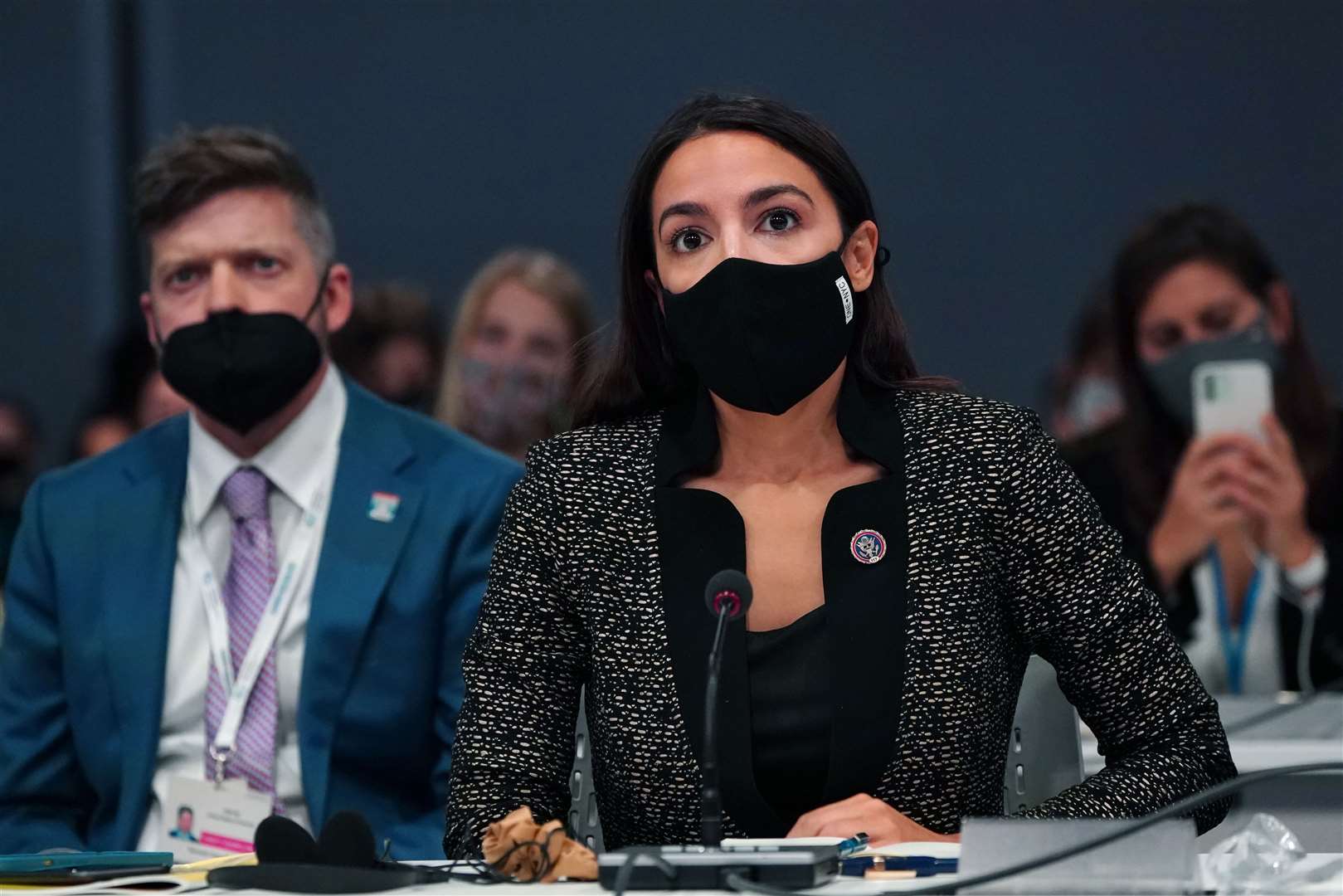 Alexandria Ocasio-Cortez shared details of her trip to Glasgow (Jane Barlow/PA)