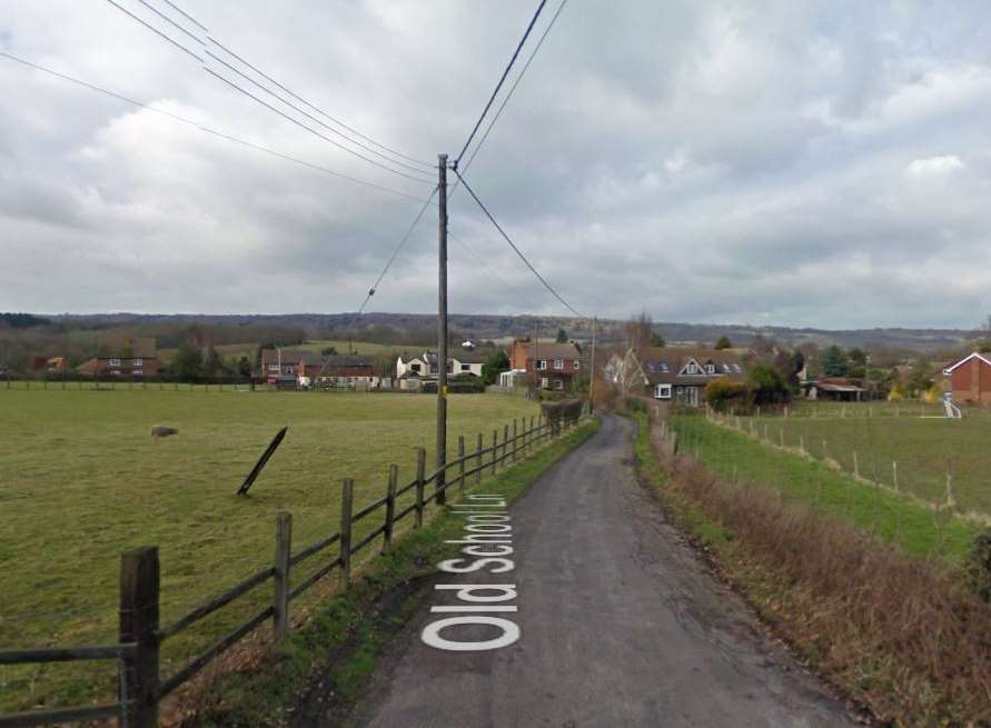 Officers caught up with the pair in Old School Lane, Ryarsh, and arrested them. Picture: Google Streetview.