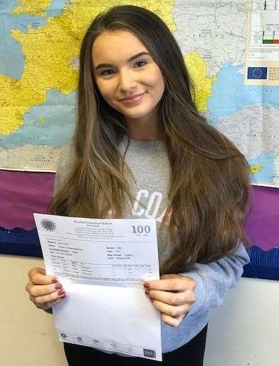 Mayfield Grammar School student Mollie Mulheran who received A* AA (15275388)