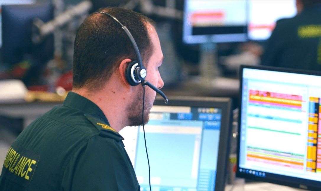 A call-handler at South East Coast Ambulance Trust. Picture: SECAmb