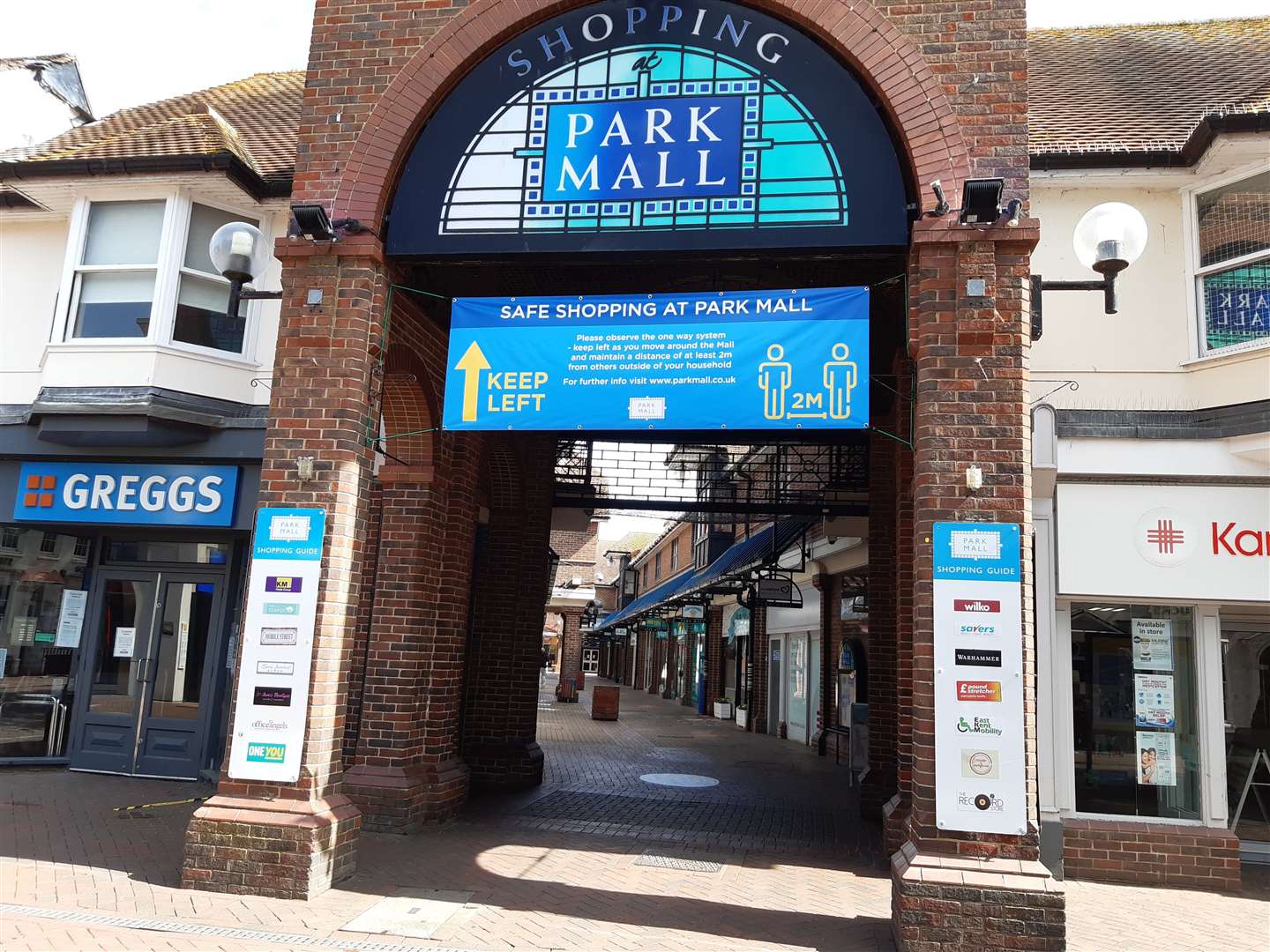 A one-way system will be in place in the council-owned Park Mall shopping centre