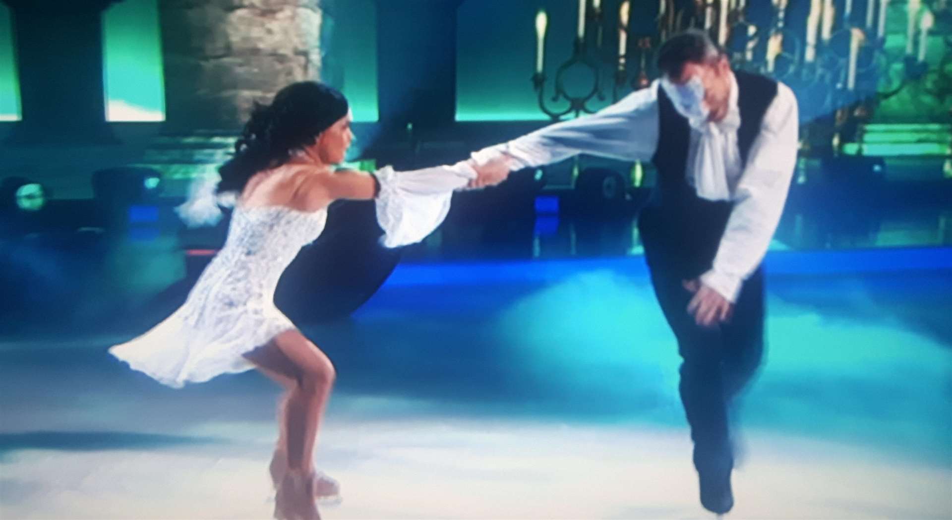 James Jordan on the ice with partner Alexandra Schauman