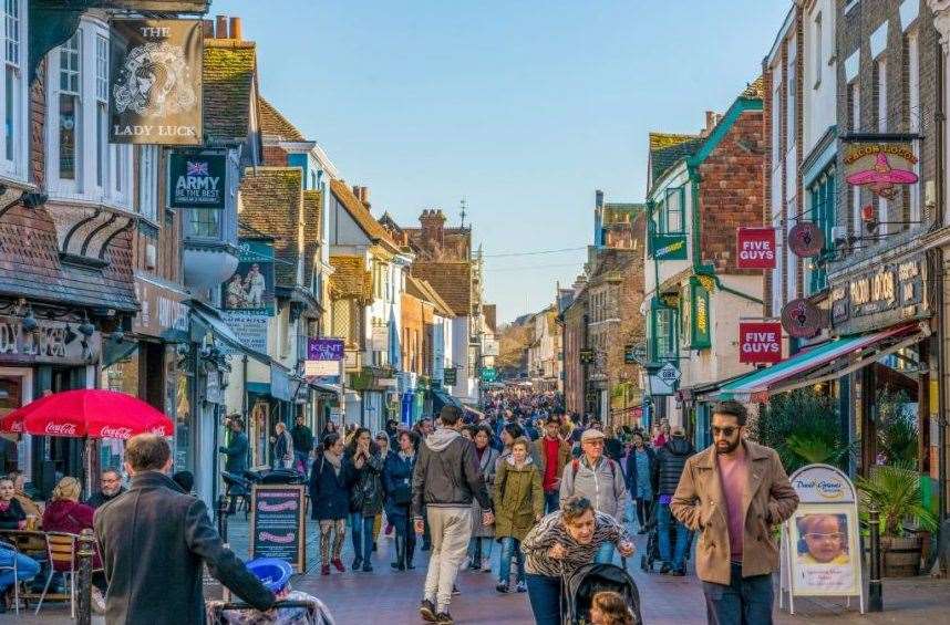 Canterbury city centre has tourists and students to keep the city going