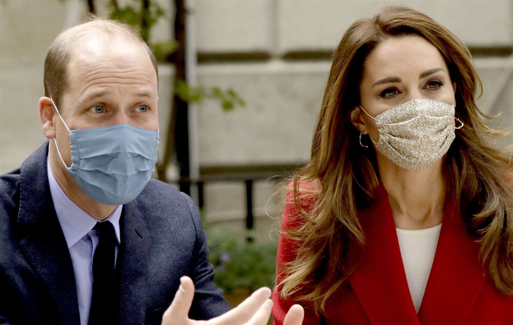 William and Kate talk with medical staff during a visit to St Bartholomew’s Hospital in London (Matt Dunham/PA)