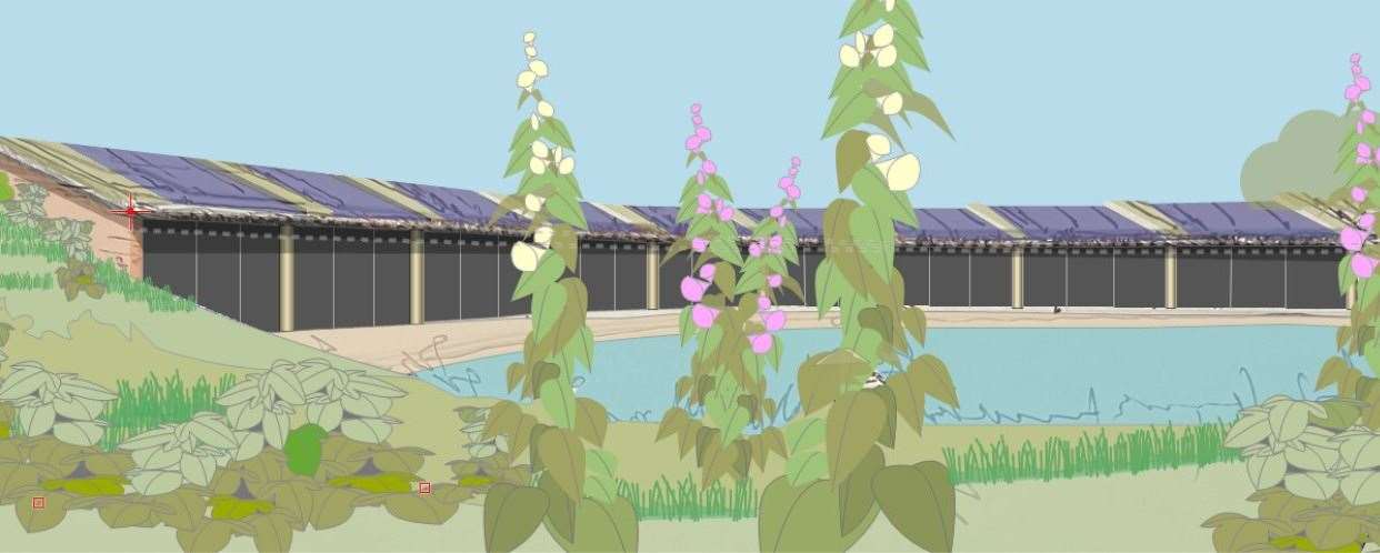 How the eco-home, which would be entirely self-sufficient, is set to look. Picture: Prime Folio