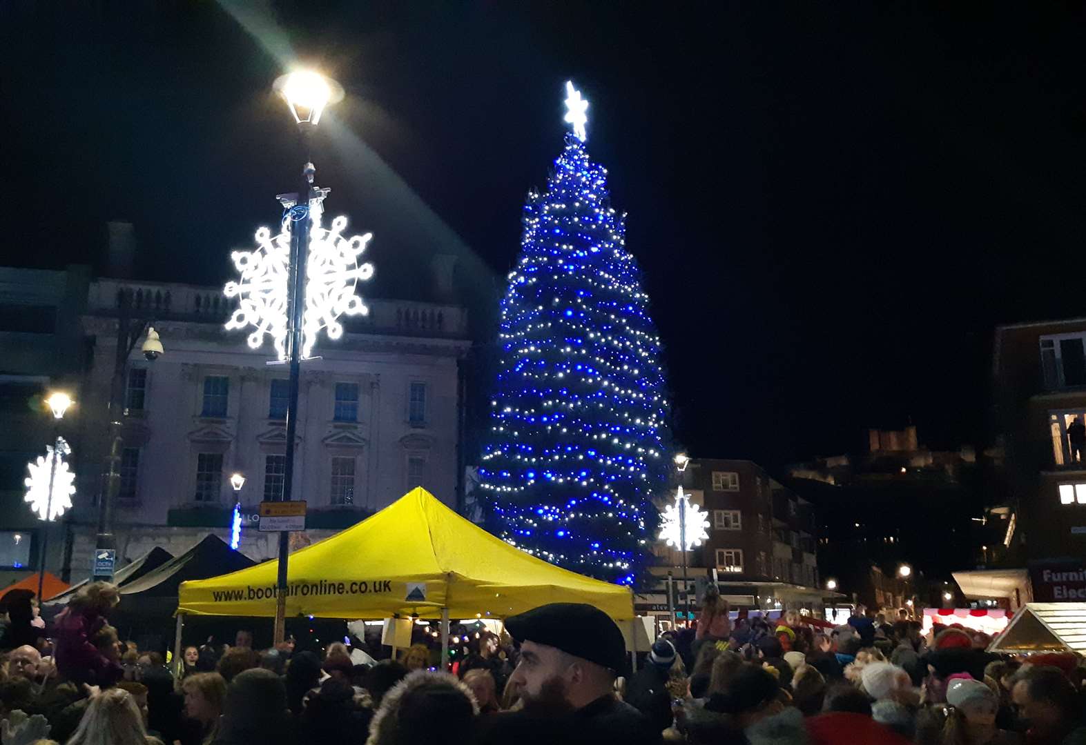 Christmas lights switchon at Dover at Market Square and St James'