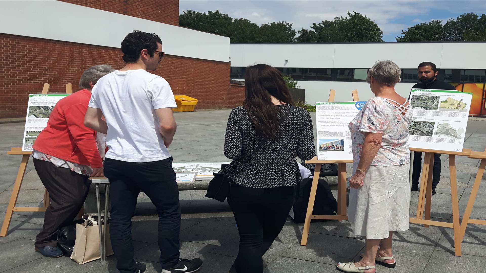 Shoppers looking at the £9 million regeneration plans for Strood town centre