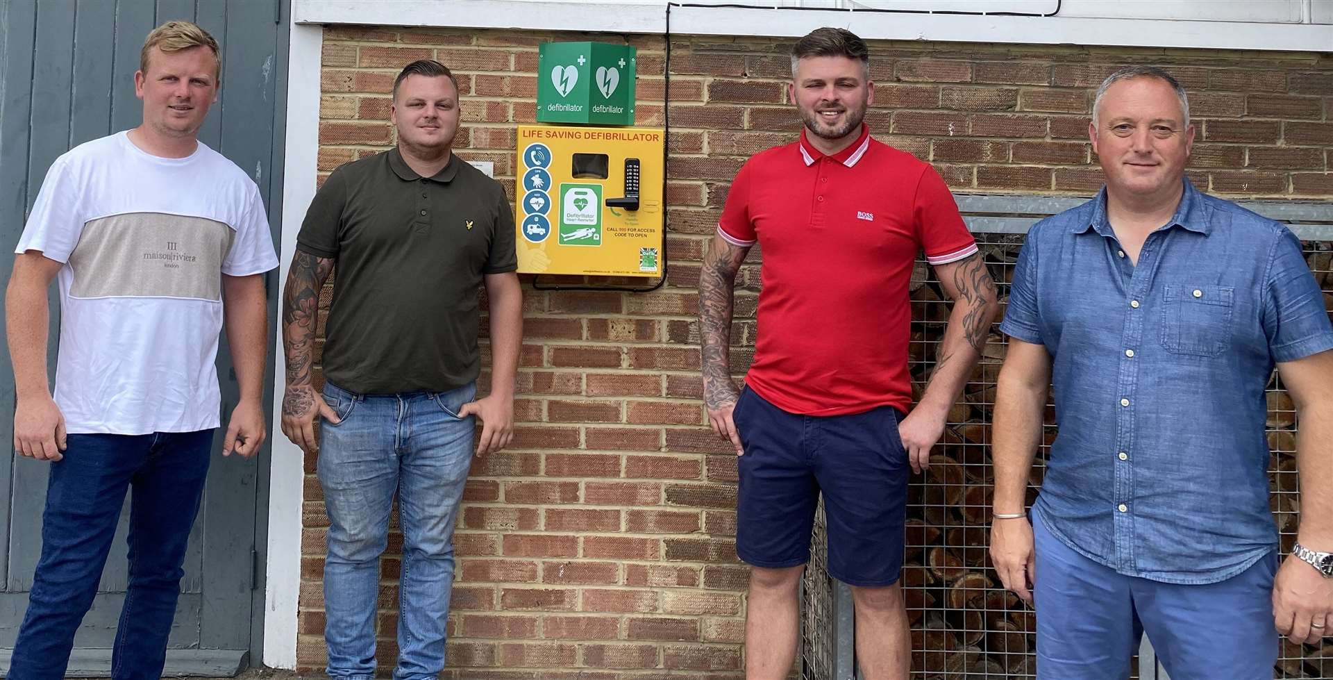 Brothers (from left) Scott, Shaun and Steve Bradley with their boss Mark Taylor