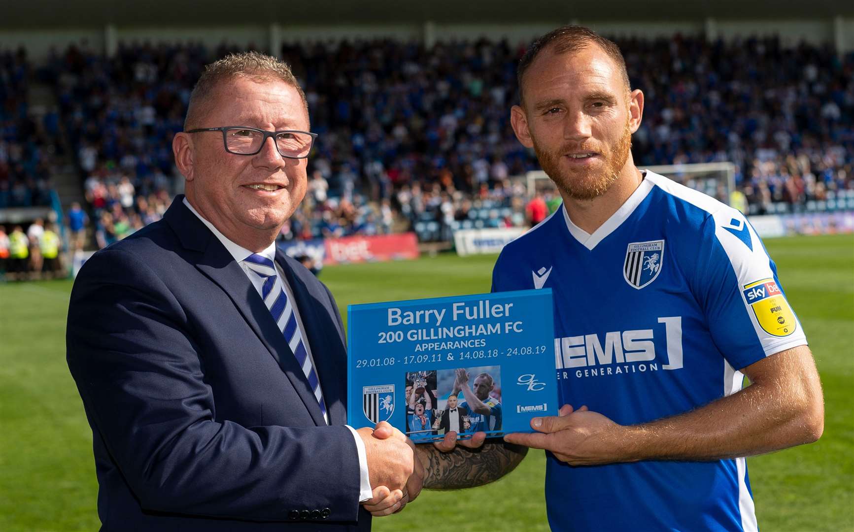 Presentation made to Barry Fuller from club chairman Paul Scally Picture: Ady Kerry