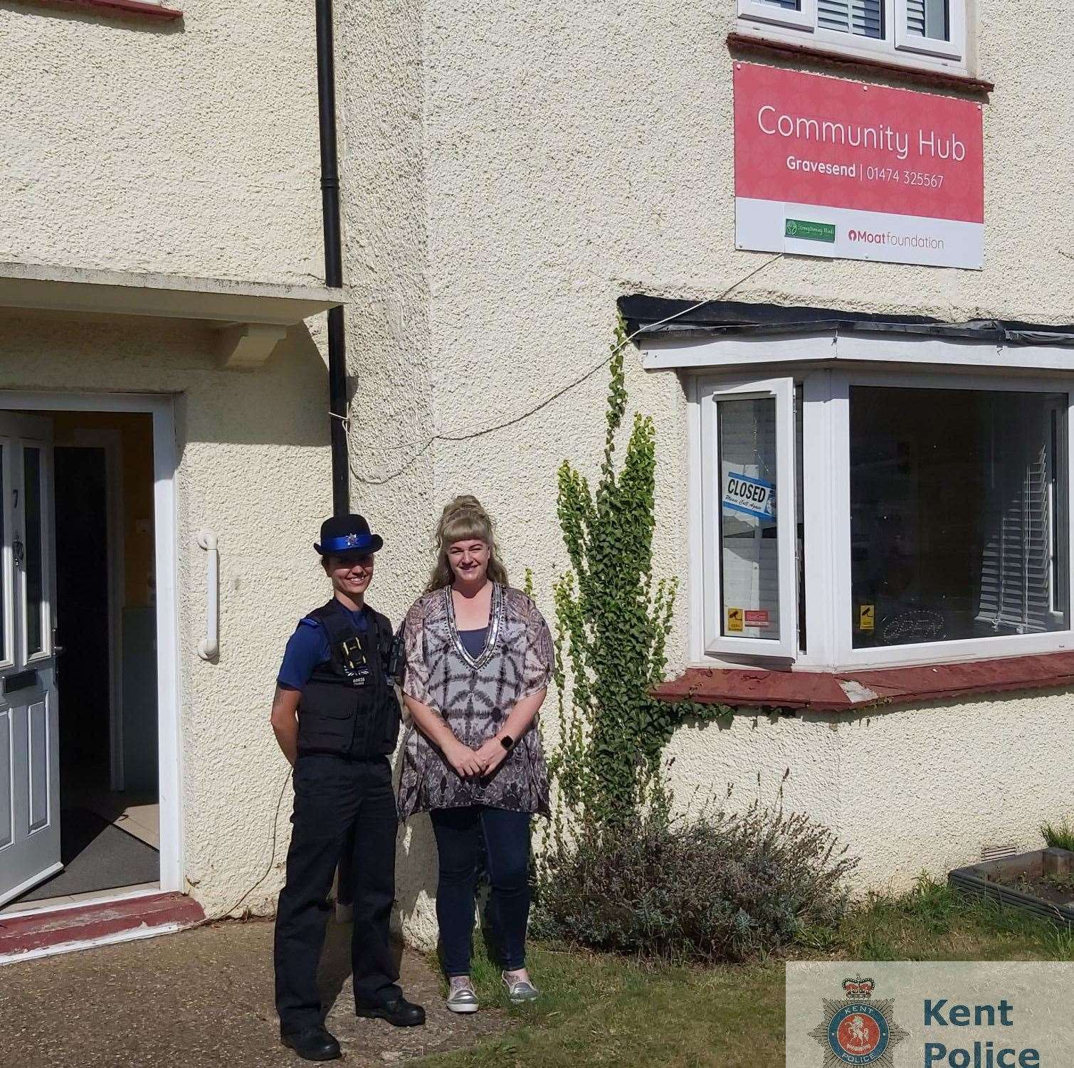 From left: PCSO Maria Pereira and youth club manager Annmarie Frenchum. Picture: Kent Police