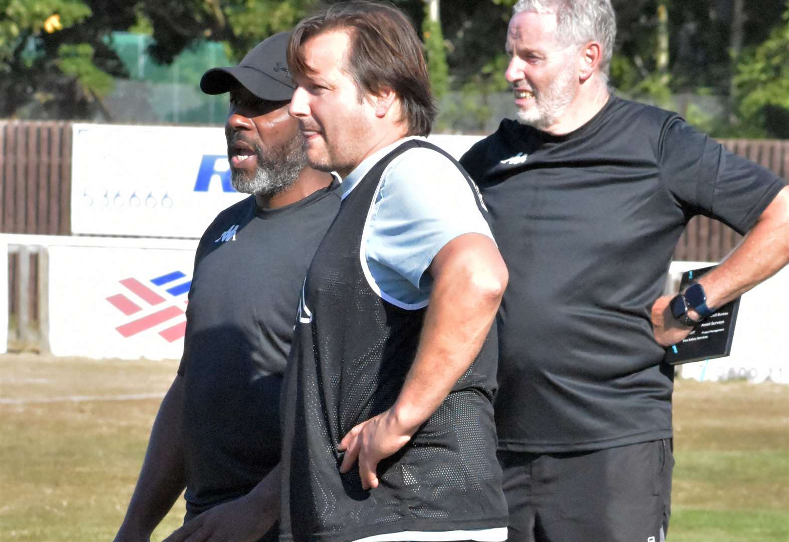 Faversham joint-managers Jermaine Darlington and John Embery. Picture: Randolph File