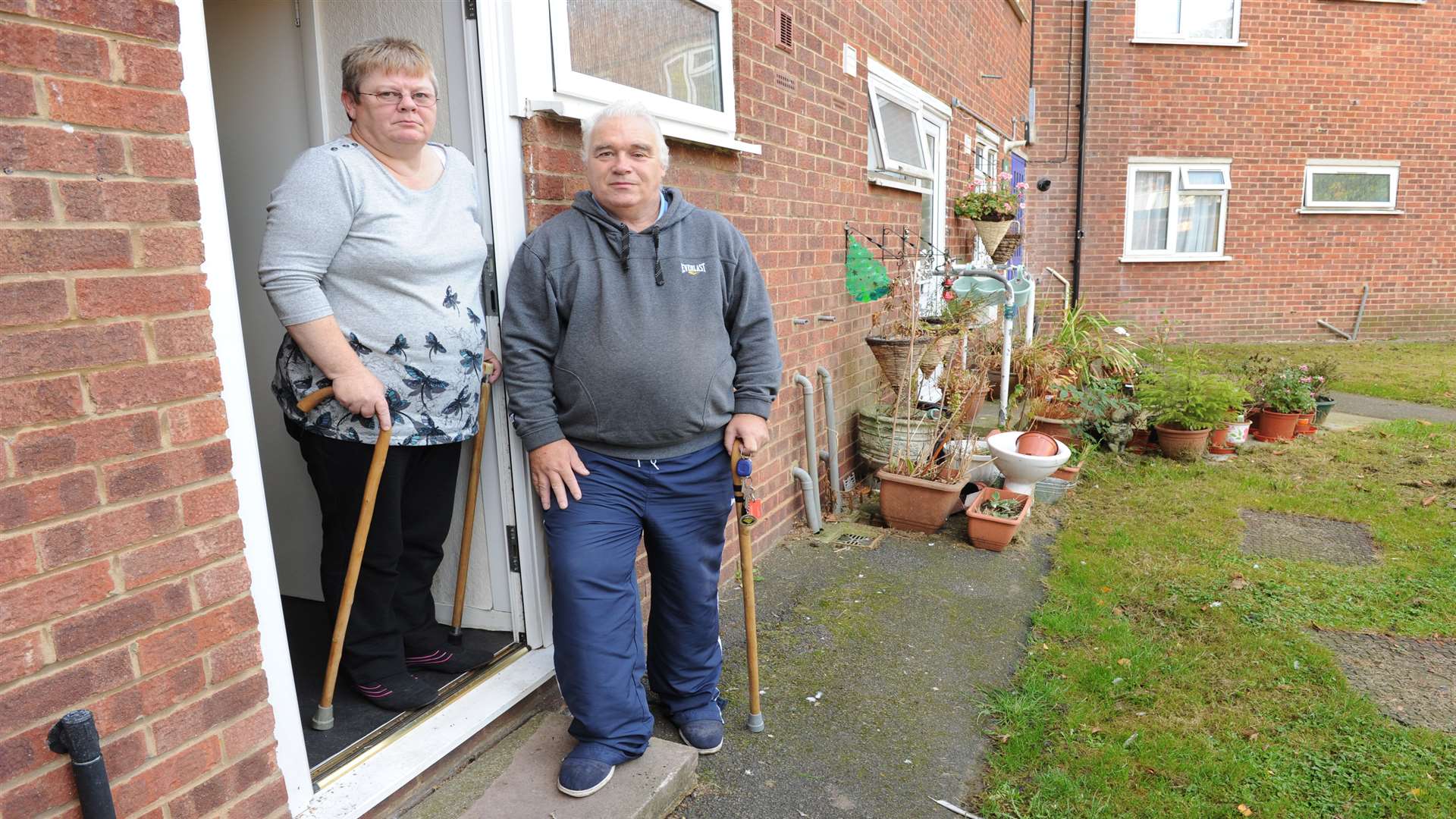 Malcolm and Cheryl Elliot cannot park their mobility scooter outside the house