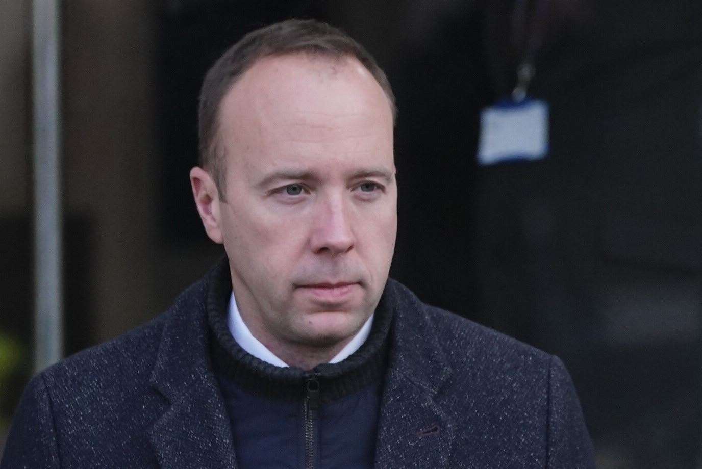 Former health secretary Matt Hancock leaving Dorland House in London after giving evidence to the UK Covid-19 Inquiry in December (Jordan Pettitt/PA)