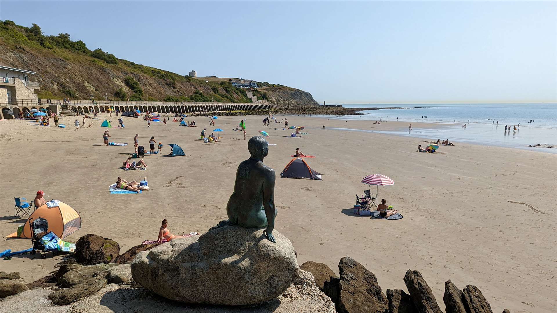 Sunny Sands beach in Folkestone has been named one of the best in Europe