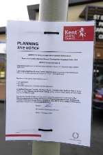 The planning application outside the day centre