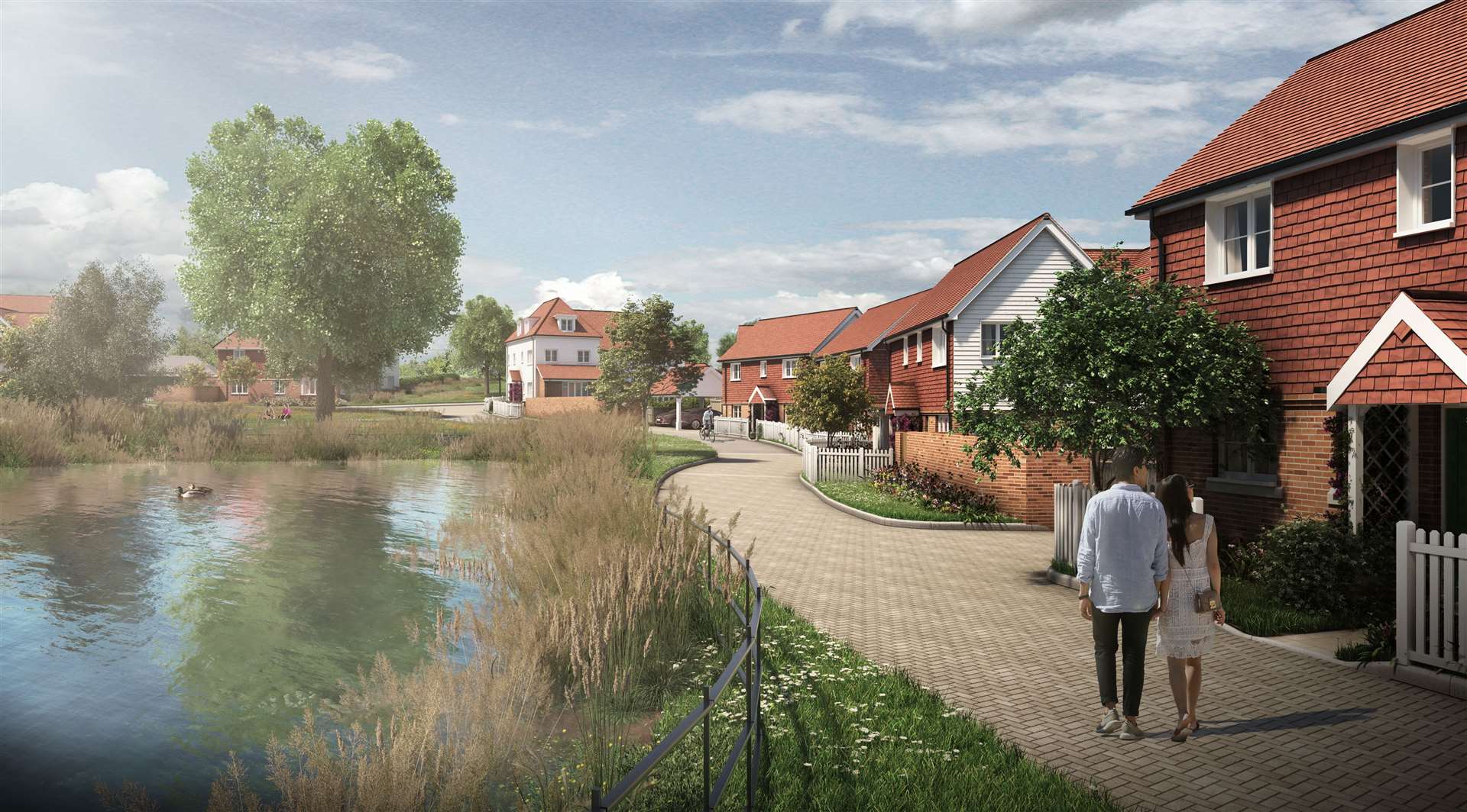 A new image of how the estate in the High Weald is set to look