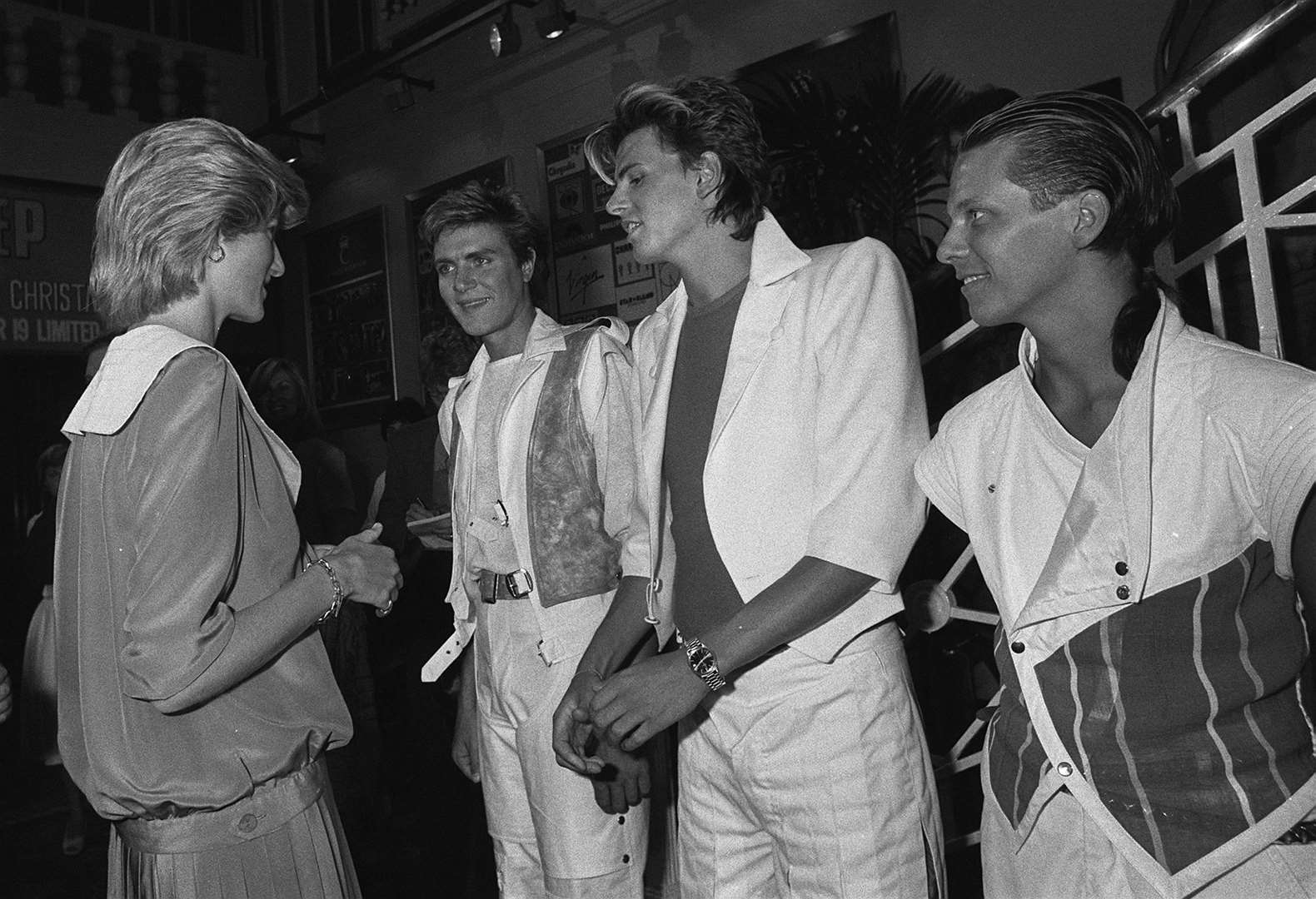 Diana, Princess of Wales meets members of Duran Duran (Archive/PA)