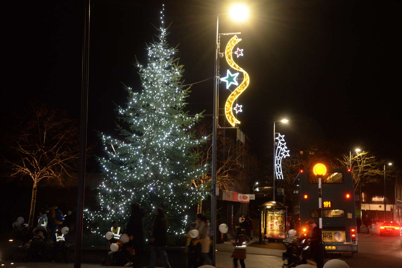 The Christmas lights are on in Strood. Picture: Chris Davey
