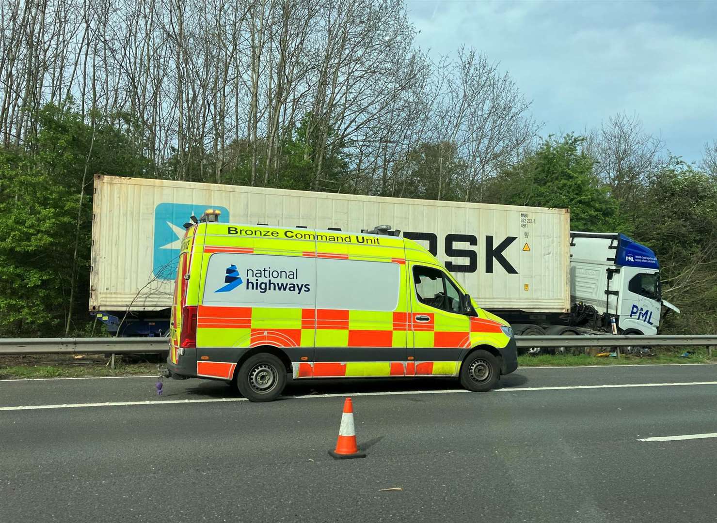 Drivers are facing delays of at least one mile on the carriageway