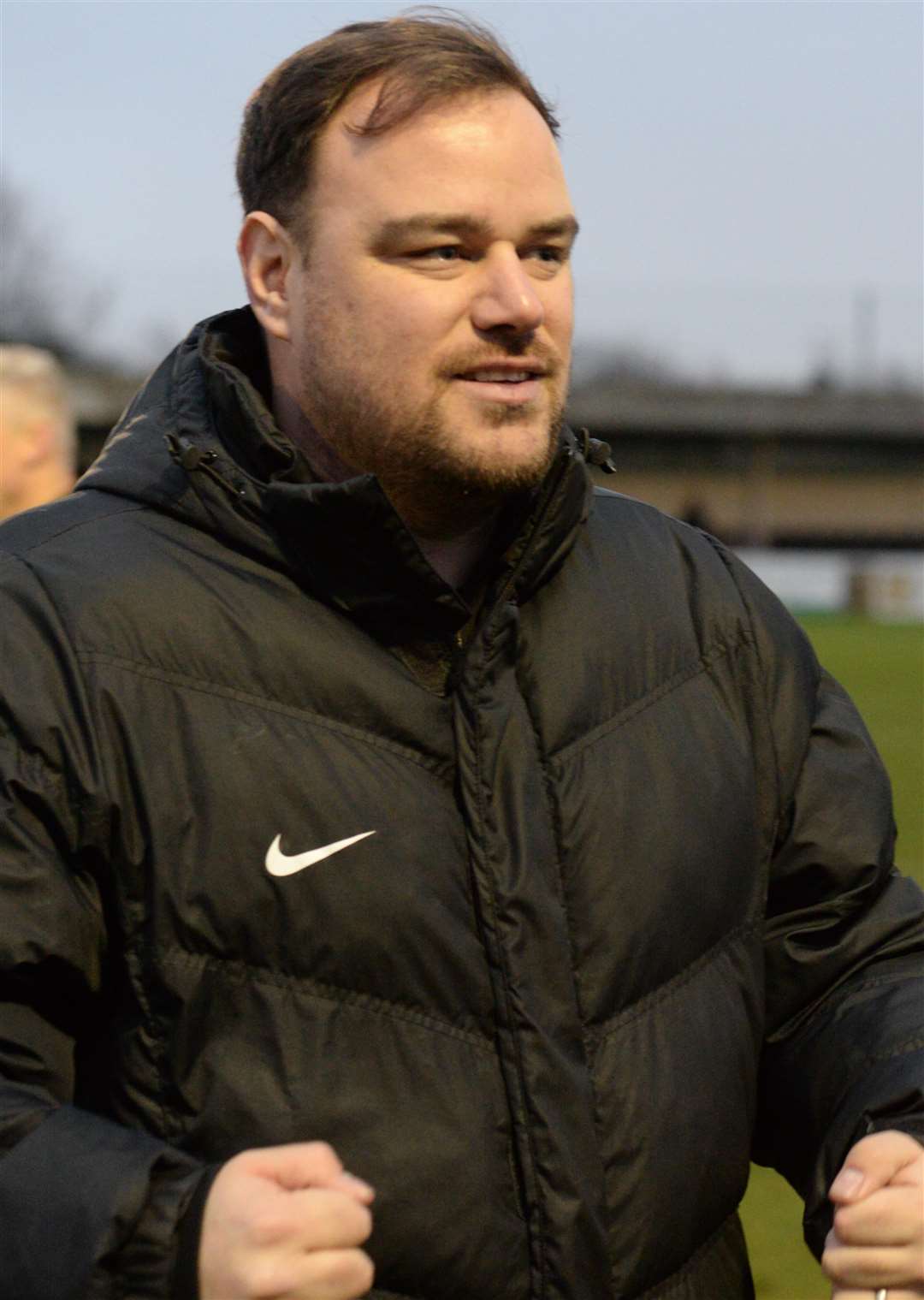 Canterbury manager Ben Smith after the 3-2 win against Newport Pagnell Picture: Chris Davey