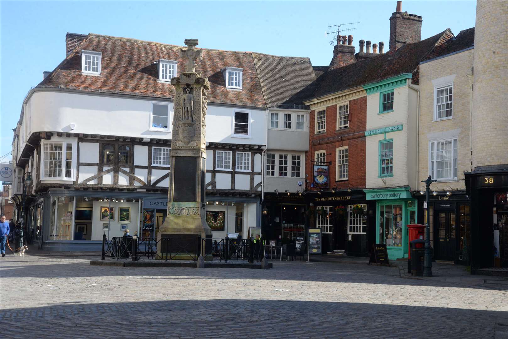 Canterbury's usually bustling Buttermarket.