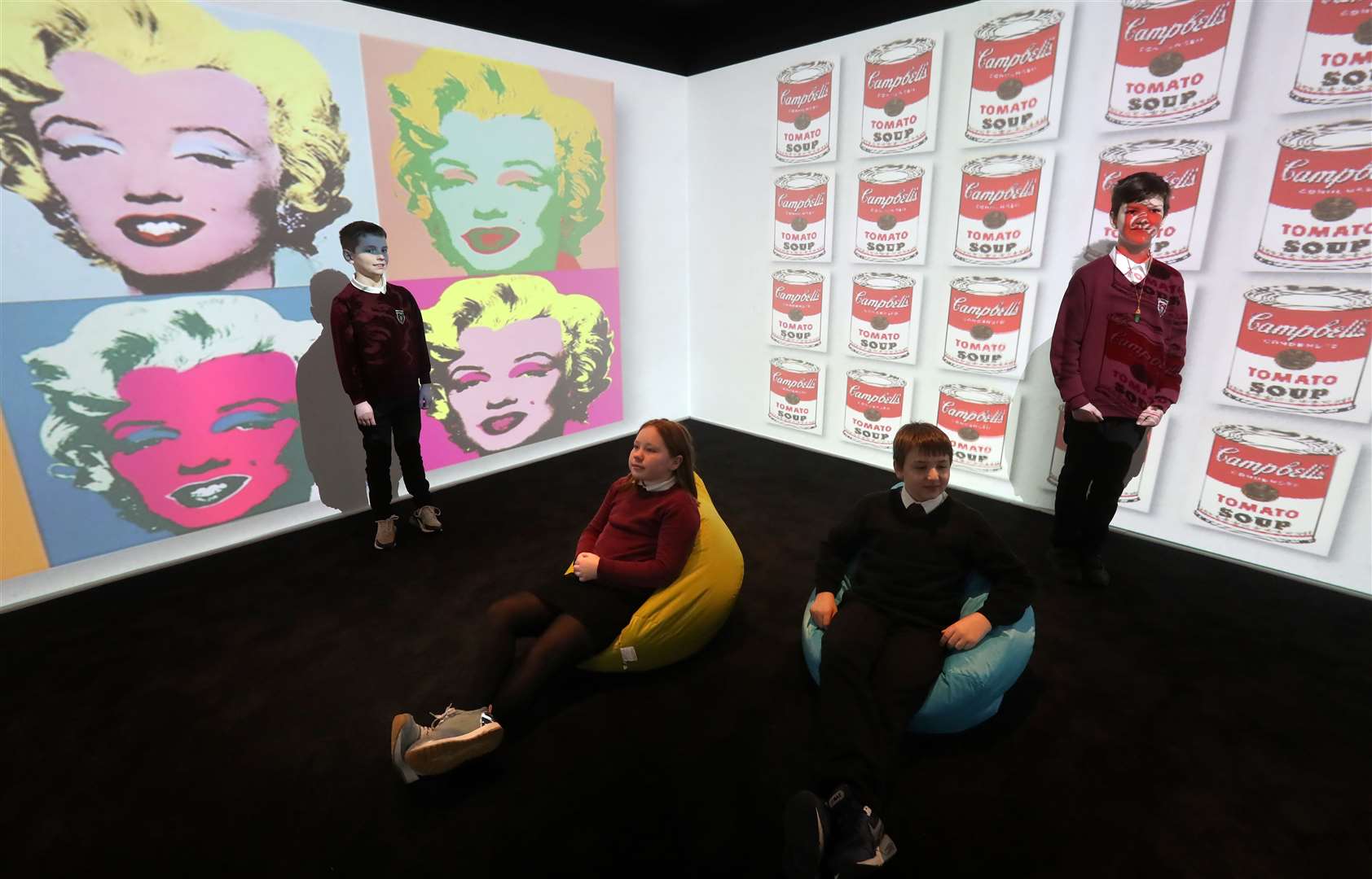 Children from Carbrain Primary School were among the first to experience the classroom (Andrew Milligan/PA)