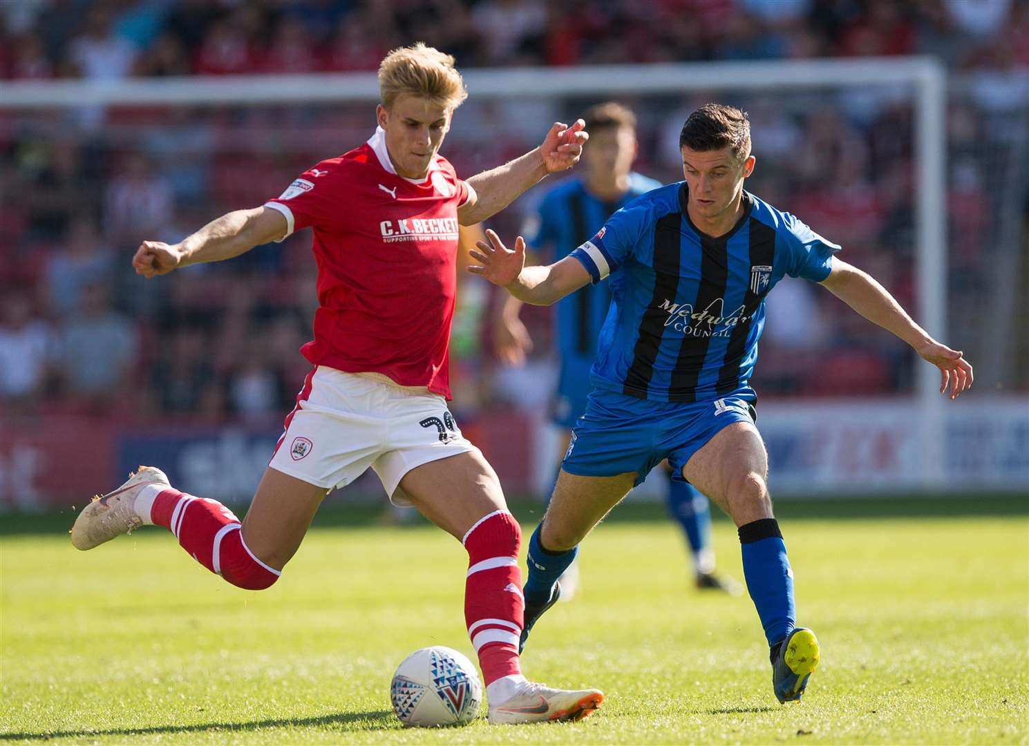 Callum Reilly in action for the Gills at Barnsley Picture: Ady Kerry
