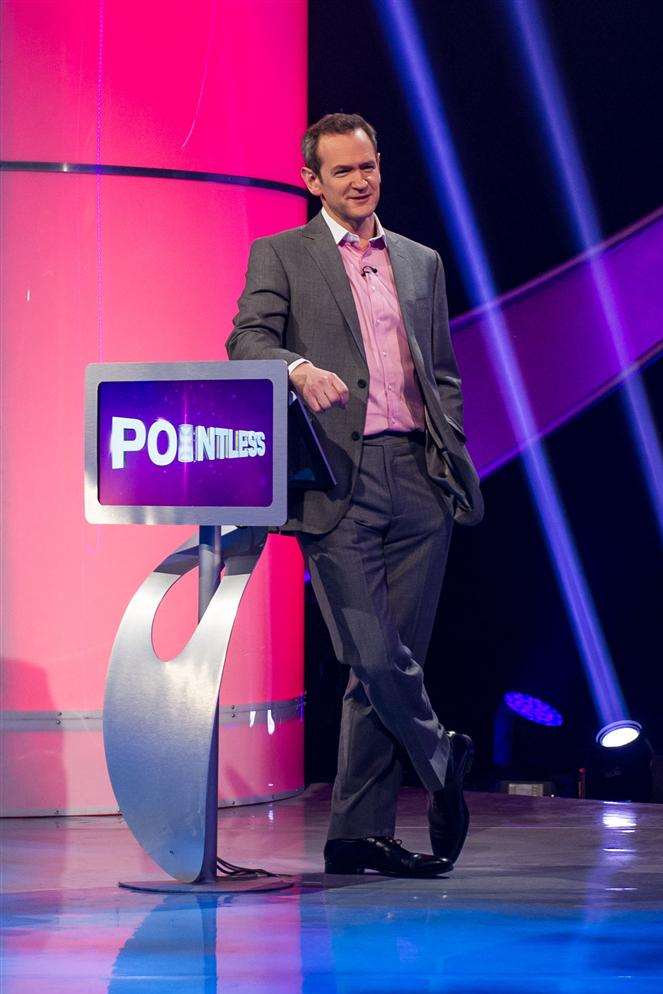 Alexander Armstrong on the set of Pointless