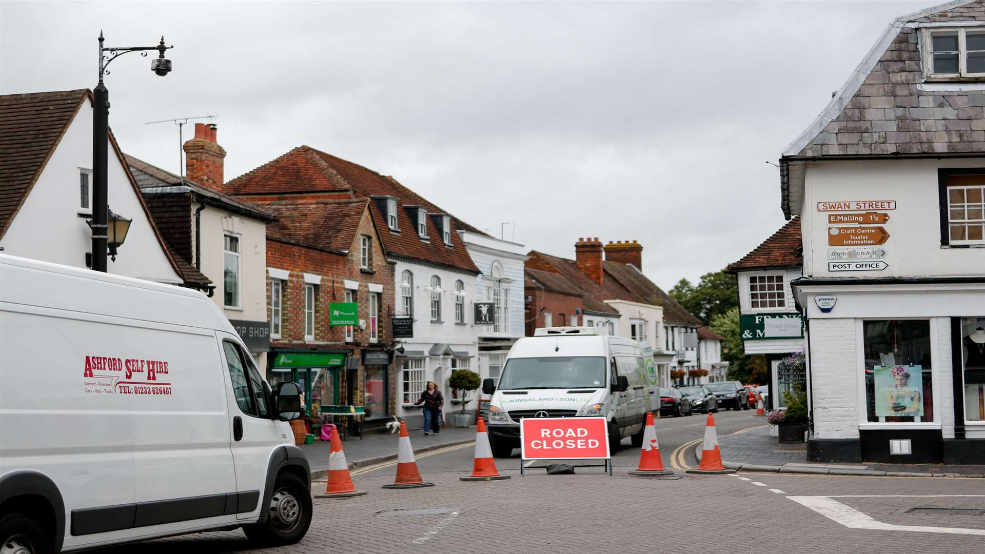 Gas works closed West Malling High Street
