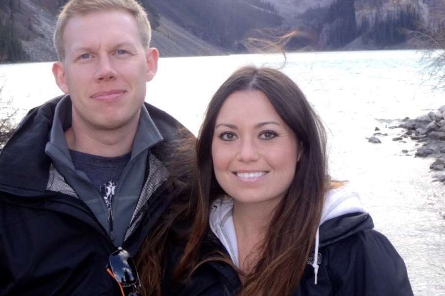 Christopher Pollitt and his girlfriend Meagan Rodi in Canada