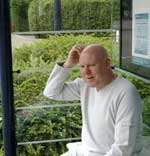 Martin Pember pictured at 'his bus stop'. Picture: JOHN WARDLEY