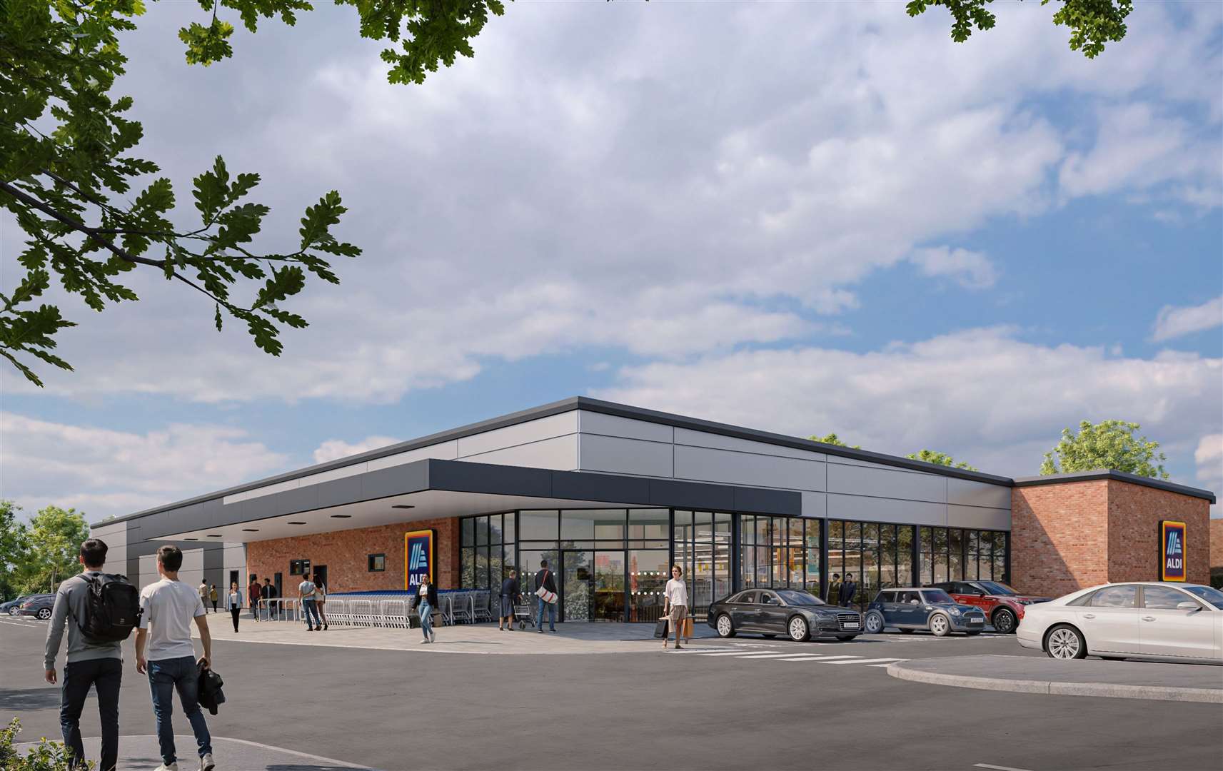 A CGI of the proposed Aldi store in Maidstone Road, Chatham, has been revealed. Picture: Cavendish Consulting