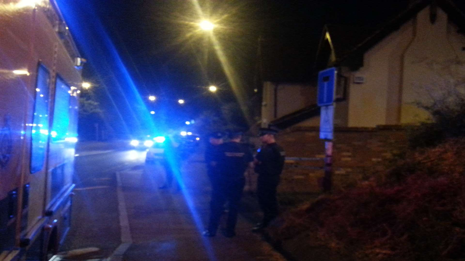 Police guarding Giddyhorn Lane