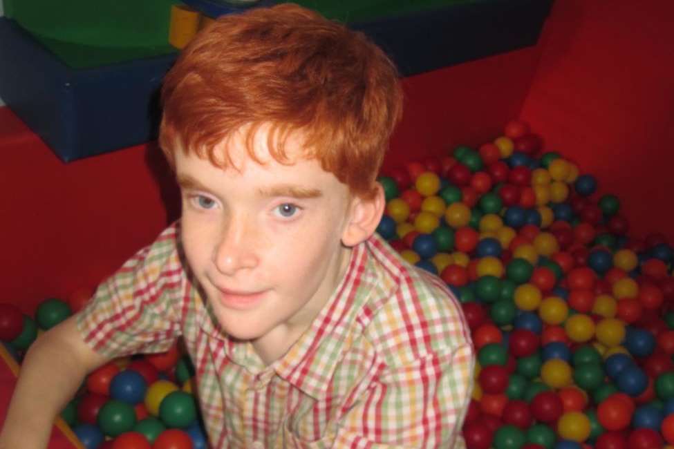 Joseph in the ball pit at Allsworth Court.