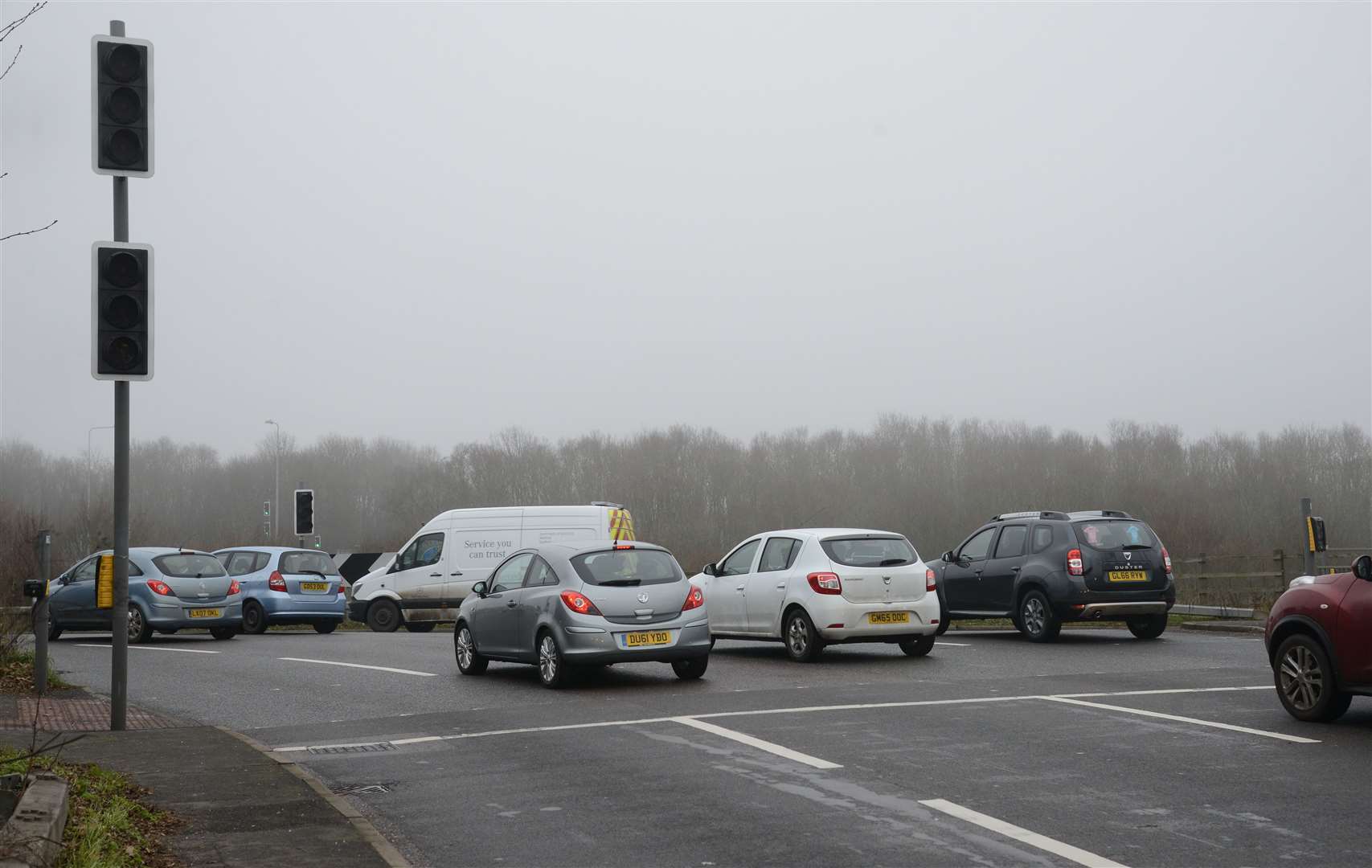 Traffic lights quite regularly fail at Junction 10 - as this photo from 2016 shows. Picture: Gary Browne