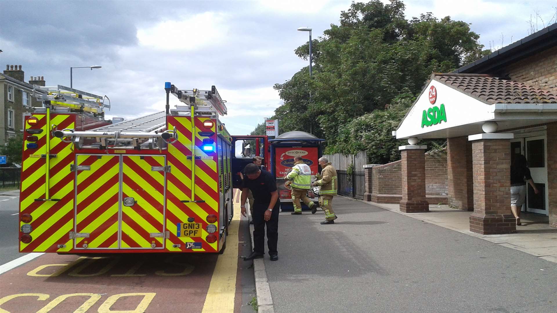 The scene at Asda. Picture: Fraser Ross